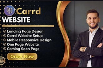 design carrd website or responsive carrd landing page