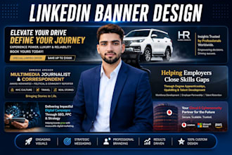 design professional linkedin banner for personal branding