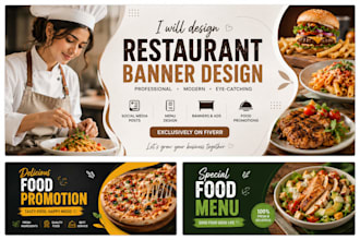 design  restaurant banner, menu