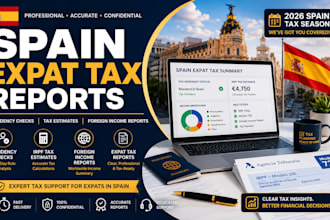 prepare spain expat tax reports, residency checks and tax estimates