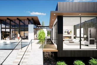 create photorealistic twinmotion render for architectural project