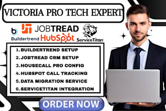 setup buidertrend hcp servicetitan data migration jobtread hubspot call tracking