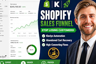 do shopify marketing and setup high converting klaviyo sales funnels