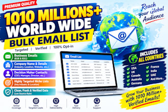 do 1010 millions plus world wide bulk email list