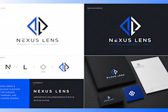modern minimal logo design for media news and business brands