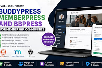 configure buddypress memberpress and bbpress for membership communities