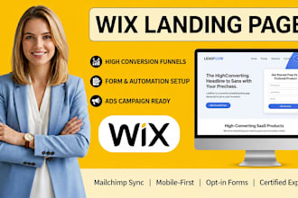 design wix landing page or high converting wix website for your business