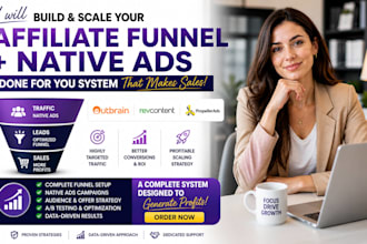 create affiliate marketing funnel and run native ads for traffic