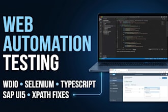 automate web testing using webdriverio typescript, selenium or playwright