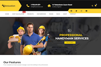 design handyman website electrician website appliance repair construction site