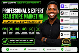 setup stan store marketing, tiktok shop, gumroad, payhip, beacons ai