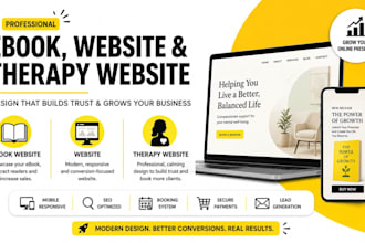 design ebook and therapy website, healthcare website and telemedicine web
