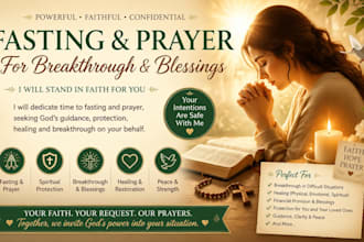offer spiritual fasting and prayer support for your request
