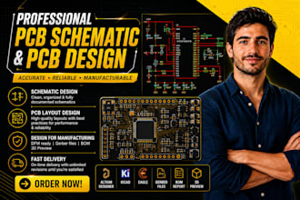 be your electronic engineer for complete pcb design, layout and firmware design