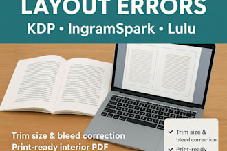 fix your KDP, ingramspark and lulu margin errors professionally
