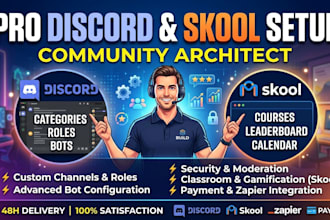 set up your discord server, skool community and other community platforms
