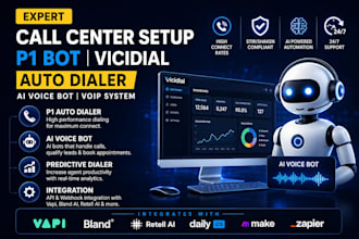 setup p1 autodialer ai receptionist predictive dialer ghl voice ai bot