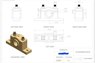 create solidworks 3d models, assemblies and engineering drawings