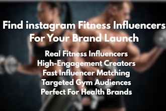 find instagram gym influencers for your health product launch