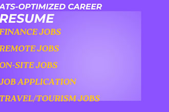 write a professional ats resume for all career levels