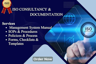 develop iso compliant sops, procedures, policy, and manual