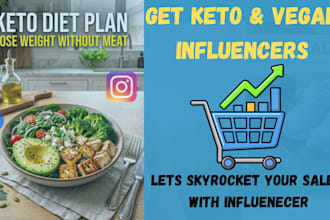 recruit health influencers to promote keto vegan and organic for your brand