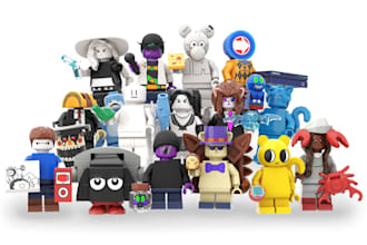 do 3d lego minifigure 3d lego model lego design lego  toy 3d lego decal design