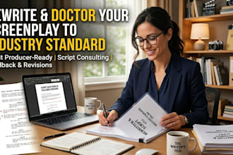 rewrite and doctor your screenplay or script to industry standard level