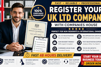register your UK ltd for resident and  non residents with companies house