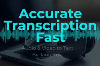 transcribe audio and video in text