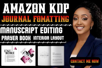 format manuscript journal, or workbook for kdp and ingramspark