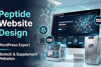 design a professional peptide and biotech wordpress website