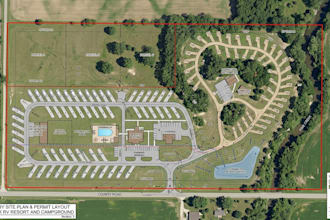 do rv park, campground and parcel map site plan, permit layout and grading