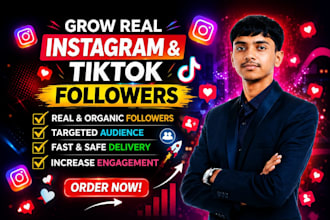 grow your instagram and tiktok followers organically with real strategy