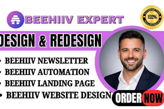setup beehiiv,beehiiv newsletter design and redesign, beehiiv website design