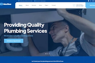 design plumbing hvac website air conditioning roofing contractor wordpress site
