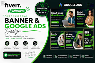 design banner ads for google ads and roll up banners