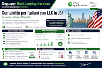 do monthly bookkeeping for italian entrepreneurs with a US llc