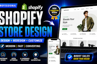 build, design or redesign shopify store or shopify dropshipping store expert
