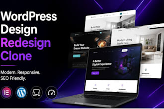 build, design, redesign clone or recreate wordpress website in elementor