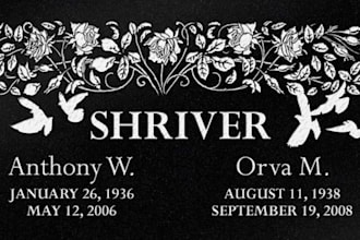 create custom cemetery headstone, gravestone and monument layouts for engraving