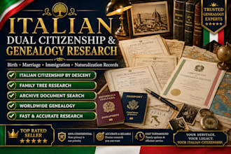 locate documents for italian dual citizenship and worldwide genealogy