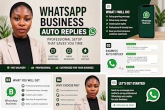 create professional whatsapp business auto replies and quick responses