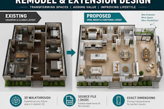 create existing vs proposed floor plans for your home remodel