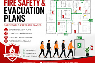 create fire safety and evacuation plans for buildings