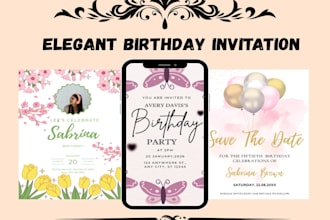 design a digital invitation cards for birthday