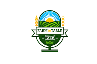 design sustainability logo for farm to table podcast