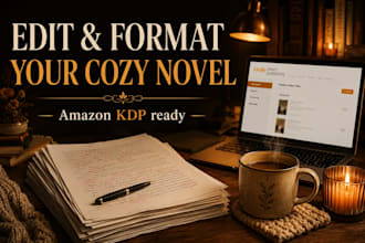 edit and format your cozy novel for amazon KDP