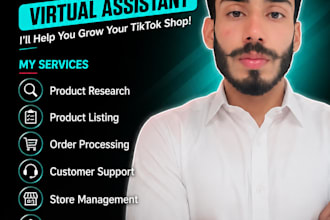 be your tiktok shop virtual assistant for product listing and dropshipping