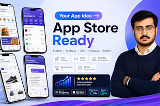 full stack flutter app development for ios and android